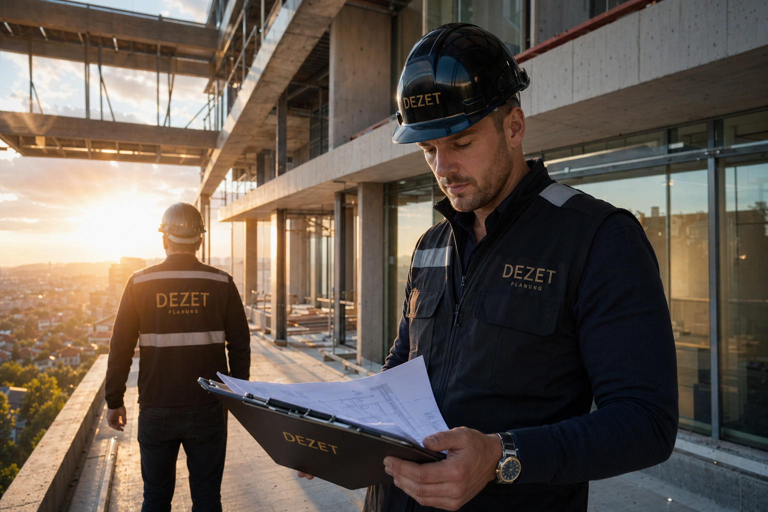 DEZET Baukontrolle auf der Baustelle